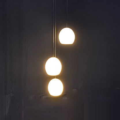 Elegant 3-Light Oval Marble Dining Chandelier